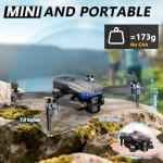 Buvnatep Foldable FPV Drone with 1080P Camera, RC Mini Drone for Kids and Adults, 2 Batteries, Carrying Case, Gesture Control, Altitude Hold, One-Key Launch/Landing, and 3D Flip Function