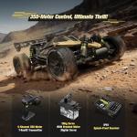 RIAARIO 1/10 Brushless RC Cars, RTR, Beginner, 40+ MPH, Metal Drivetrain, 4WD, Waterproof Electronics, Black, Ages 14+