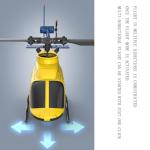 NBJIALIN RC ERA A60 Helicopter - Remote Control Helicopters for Adult, 1/42 Sacle 2.4G 4CH Gyro Stabilized Aircraft with Altitude Hold & Optical Flow,3D Stunt Drone (Yellow)