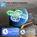 Mini Drone for Kids Beginners, RC Quadcopter Drone with Colorful Light, One Key Start, Altitude Hold, Headless Mode, 3D Flips, Indoor RC Helicopter Toy for Boys and Girls