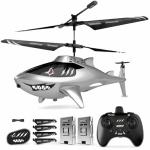 DEERC RC Helicopter for Kids, Remote Control Helicopter, Unique Design Shark Toy Helicopter with 26 Mins Flight (2 Batteries), LED Lights, Altitude Hold, Birthday Idea for Boys 8-12