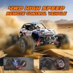 SIMREX 1/16 Scale Hobby RC Car, 36 KPH High-Speed 4WD RC Truck, 2.4 GHz Remote Control Car, All-Terrain Electric Vehicle, 4X4 Remote Contral Moster Truck for Kids and Adults