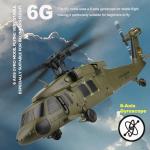Ssccgym K170 UH60LRemote Controlled Helicopter Aircraft Plane 2.4Ghz 4CH RC Helicopter Heli Aileronless 6-Axis Gyroscope Altitude Hovering 3-Batteries for Adults Beginners