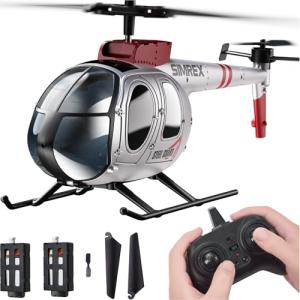 SIMREX RC Helicopter,Remote Control Helicopter Toy for Kids & Beginners, 20 Mins Flight, Altitude Hold, 2 Speeds,2 Batteries, Gift for Kids Boys Girls