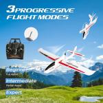 28℃ RC Plane Ranger600 4 Channel Glider Remote Control Airplane 2.4Ghz Ready to Fly RC Airplane Xpilot Stabilization System & One Key Aerobatic for Adults,Kids,Beginners