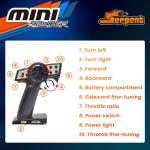 Serpent 1:24 Mini RC Car with Gyro, 1/24 Scale 2.4GHz Off-Road RC Car, All Terrain Off-Road Buggy RTR, High Performance with 2 Battery 1 USB Data Cable