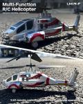 LMRC RC Helicopter with 10 Missiles, LM19-F 2.4GHz Remote Control Helicopter for Beginners and Adults, LED Lights, Altitude Hold, One-Key Take Off, Gifts for Military Fans (2 Batteries)