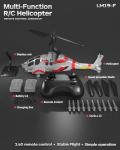 LMRC RC Helicopter with 10 Missiles, LM19-F 2.4GHz Remote Control Helicopter for Beginners and Adults, LED Lights, Altitude Hold, One-Key Take Off, Gifts for Military Fans (2 Batteries)