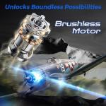 VOLANTEXR Brushless RC Plane 4 Channel - F4U Corsair 500mm RC Airplane with 3D Aerobatic & XPilot Stabilizer, 3 Flight Modes, 2.4G Remote Control Airplane RTF Fully Assembled 19in x16 inches