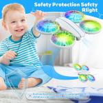 RC Drone for Kids and Beginner, Small RC Quadcopter with Lights and 3D Flip, Altitude Hold, Headless Mode, Propeller Full Protect, Easy to Fly Toys Drone for Kids Boys and Girls Gift (White)