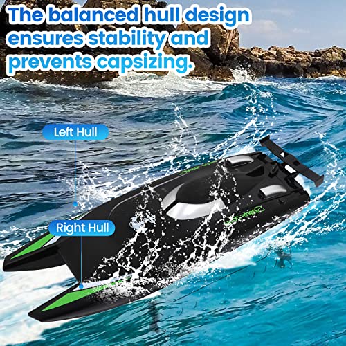 High-Speed RC Boat with Rechargeable Batteries