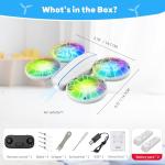 RC Drone for Kids and Beginner, Small RC Quadcopter with Lights and 3D Flip, Altitude Hold, Headless Mode, Propeller Full Protect, Easy to Fly Toys Drone for Kids Boys and Girls Gift (White)
