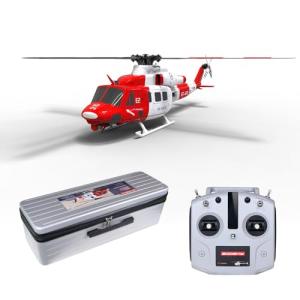 Helidirect Goosky E2 UH-1Y GPS 15+ Minutes Flight - Electric Brushless RC Helicopter 1:35 Scale with Carrying Case for Beginners & Adult (Air Rescue RTF with Carrying Case)
