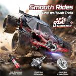 DEERC 1/14 Fast Brushless RC Car for Adults, Max 46+ mph Off-Road Truck, 4WD Waterproof RC, High Speed Remote Control Car, 2 * 3S Lipo, All Terrain RC Truggy for Snow, Sand & Mud