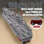 Hylukon RC Boats, 2.4G Remote Control Warship Battleship Aircraft Carrier for Adults and Teens, 20KMH High Speed Remote Control Militaryship DIY Battleship for Pool & Lake (2 Batteries)