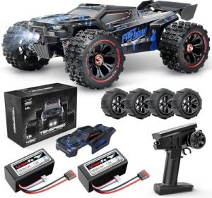 1/14 Scale RC Cars for Adults, 60+ KM/H High Speed RC Truggy, 4X4 Off-Road Remote Control Truck, Waterproof Electric Car with 2S Battery, All Terrain RC Vehicle for Snow, Sand, Beach & Rocky Surfaces