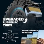 Hosim 1:10 Brushless RC Cars for Adults, 68+KMH Remote Control Car Fast, 4WD All Terrain Rc Trucks Off Road Waterproof Hobby Grade Large Racing Buggy Toy Gift Monster Trucks-Upgradeable to 3S Battery