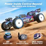 JIUSI 1:12 Brushless RC Cars,Fast 50 mph Hobby Electric Off-Road Buggy,4WD Racing RC Truck with 3S Batteries,25W Fast Charging,RTR 4X4 Remote Control Cars