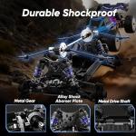 JIUSI 1:12 Brushless RC Cars,Fast 50 mph Hobby Electric Off-Road Buggy,4WD Racing RC Truck with 3S Batteries,25W Fast Charging,RTR 4X4 Remote Control Cars