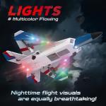 CKYSCHN F22 Remote Control Airplane 4 Channel with Lights | 2.4G Fighter RC Plane with 3 Flight Modes for Beginners - RTF RC Airplane for Adults 37 Minutes Flight Time