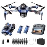 RC Drone with HD Camera 5 Inch LCD Screen Remote Controller, Professional Brushless Motor Drone Auto Return, Waypoints, Foldable Quadcopter with 2 Batteries & Portable Case for Beginners and Adults