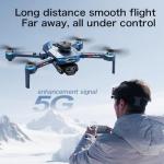 RC Drone with HD Camera 5 Inch LCD Screen Remote Controller, Professional Brushless Motor Drone Auto Return, Waypoints, Foldable Quadcopter with 2 Batteries & Portable Case for Beginners and Adults