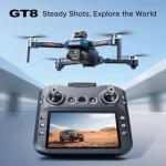 RC Drone with HD Camera 5 Inch LCD Screen Remote Controller, Professional Brushless Motor Drone Auto Return, Waypoints, Foldable Quadcopter with 2 Batteries & Portable Case for Beginners and Adults
