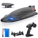 Aka Supaku Rc Boat,12 inch Big Remote Control Boats with LED Light,40 KPH Fast RC Speed Boats with 2000mAh Battery Ideal Waterproof Toy Boats for Lakes & Pools & Salt Water Summer Toys for Adults