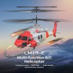 OBEST RC Helicopter LM19-E Black Hawk 3.5 Channel 2.4G - One-Key Takeoff/Landing, Emergency Stop, Altitude Hold & 3-Speed, 60M Range(Red & White)