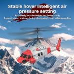 OBEST RC Helicopter LM19-E Black Hawk 3.5 Channel 2.4G - One-Key Takeoff/Landing, Emergency Stop, Altitude Hold & 3-Speed, 60M Range(Red & White)