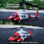 OBEST RC Helicopter LM19-E Black Hawk 3.5 Channel 2.4G - One-Key Takeoff/Landing, Emergency Stop, Altitude Hold & 3-Speed, 60M Range(Red & White)