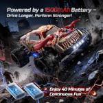 DEERC 9311E 1/18 All Terrain Fast RC Cars for Adults 40KPH,4WD Electric Off-Road Remote Control Monster Truck,2.4Ghz High Speed Car,Waterproof Monster Truck with 2 Batteries for Boys & Kids