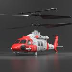 OBEST RC Helicopter LM19-E Black Hawk 3.5 Channel 2.4G - One-Key Takeoff/Landing, Emergency Stop, Altitude Hold & 3-Speed, 60M Range(Red & White)