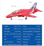 Fms Bae Hawk Red Arrow 80mm Ducted Fan EDF Red Racing High Speed RC Airplane Jet 6S PNP (No Radio, Battery, Charger)