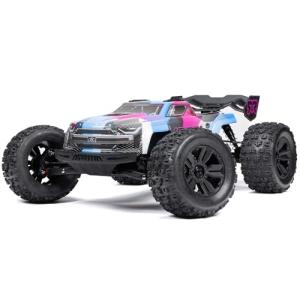 ARRMA RC Truck 1/8 KRATON 4X4 6S BLX BRUSHLESS V6 Speed Truck RTR (Lipo Battery and Charger Not Included) (Blue/Pink), ARA8608V6T2