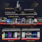 Miabrixbrix Military Building Block Sets for Adults: 1:125 Los Angeles Class Nuclear Submarine Model, RC Submarine Toy, WW2 Army USS Battleship & Military Vehicles Display Model 2750 PCS