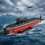Miabrixbrix Military Building Block Sets for Adults: 1:125 Los Angeles Class Nuclear Submarine Model, RC Submarine Toy, WW2 Army USS Battleship & Military Vehicles Display Model 2750 PCS