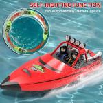 ARRIS Fast RC Jet Boat with Self-Righting, 2 Batteries High Speed Water Jet Pump, Weedless Safe Design for Pool Lakes Shallow Water, 2.4Ghz Waterproof Sport Jet Boat for Adults Gifts