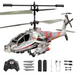 XIKOTEC RC Helicopter, Remote Control Helicopter Toy for Kids, Beginners and Adults with Altitude Hold, Gyro & LED Light, 2 Batteries & USB-C Charging, Gift for Boys Ages 8-12(Silvery)