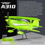 Park10 Toys RC Plane 4CH A310 Biplane RC Airplane for Adults Beginners 3D/6G 1504 Brushless Motor Remote Control Plane EPP Foam 2.4G Fixed-Wing Model Plane with 2 Batteries