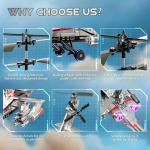 XIKOTEC RC Helicopter, Remote Control Helicopter Toy for Kids, Beginners and Adults with Altitude Hold, Gyro & LED Light, 2 Batteries & USB-C Charging, Gift for Boys Ages 8-12(Silvery)