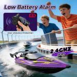 DEERC 17” Large High-Speed RC Jet Boat, Self-Righting Remote Control Boat with 9 LED Lights, 32+ KPH, 30-Min Runtime, Waterproof for Pools & Lakes, Kids & Adults