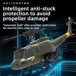 Ssccgym 315MM C032 UH-1 Remote Control Helicopter Aircraft for Adults Expert 6CH RC Heli Helicopter Maintain Altitude Brushless Motor/Optical Flow Positioning/Fly Upside Down 3D Rolling RTF