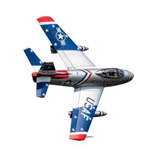 FMS Rc Planes for Adults Remote Control Airplane F-86 Skyblazer Blue RC Airplane 6CH 80mm Hobby Rc Airplanes PNP (No Radio, Battery, Charger)