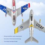 FMS Rc Planes for Adults Remote Control Airplane F-86 Skyblazer Blue RC Airplane 6CH 80mm Hobby Rc Airplanes PNP (No Radio, Battery, Charger)