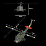 Ssccgym 315MM C032 UH-1 Remote Control Helicopter Aircraft for Adults Expert 6CH RC Heli Helicopter Maintain Altitude Brushless Motor/Optical Flow Positioning/Fly Upside Down 3D Rolling RTF