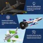 FMS Rc Planes for Adults Remote Control Airplane F-86 Skyblazer Blue RC Airplane 6CH 80mm Hobby Rc Airplanes PNP (No Radio, Battery, Charger)