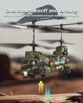 LMRC Army Chinook Remote Control Helicopter, LM19-D Military Transport RC Helicopter, Altitude Hold, One Key take Off/Landing, LED Light, Low Battery Reminder, Army Toys & Gift for Military Fans