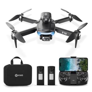 Contixo F19 Drone With 1080p HD FPV Camera, 20 Min Flight 360° Flips Brushless Motor RC Quadcopter With Altitude Hold, Obstacle Avoidance, Follow Me For Novice Beginner's Kids And Adults, 2 Batteries