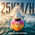 BEZGAR RC Boat, 12 inch Remote Control Boat for Kids and Adults, 25 KPH Fast RC Speed Boats with 2 Batteries, Ideal Waterproof Toy for Pool & Lake - TX136